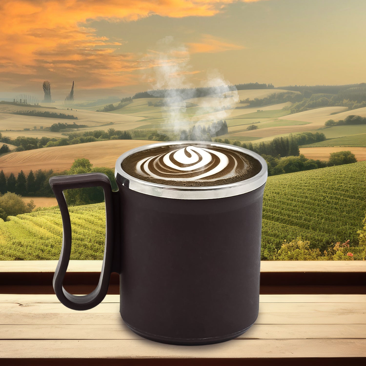 Coffee Mug With Lid And Handle-plastic Covered Stainless Steel Mug (Random Color Approx 200 Ml) Coffee Mug With Lid And Handle-plastic Covered Stainless Steel Mug (Random Color Approx 200 Ml)